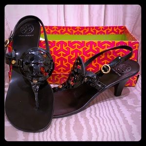 Tory Burch black Heel Sandals- size 11